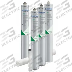 EVERPURE Water Filter Cartridge Kit: 0.5 micron, 6.7 gpm, 29 11/16 in Overall Ht, 12,000 gal, Carbon (MPN EV962829). Key specifications — Brand: EVERPURE; Reduces: Chlorine Taste; Filter Media: Carbon.