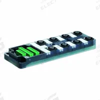 MURRELEKTRONIK M12 distribution block: EXACT12, 8 Ports, 5 Pole M12 Female (MPN 8000-88500-0000000). Key specifications — IP Rating: IP67; Features: PNP Electrical Design; For Use With: 21-Pole Screw Terminal Cap.