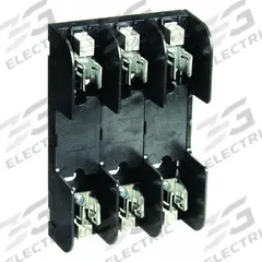 MERSEN Fuse Block: Open Block Design, 3 Pole, 600 V AC, Box Lug, Non-Indicating (MPN 60308). Key specifications — attr233046: MERSEN.