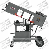 JET Band Saw: Combo Horizontal/Vertical, 115V AC, 7 in x 8 in, 64 to 247 SFPM, 45° Left to 45° Right (MPN HVBS-8-DMW). Key specifications — attr312986: 64 to 247 SFPM; attr312987: 45° Left to 45° Right; attr312985: 7 in x 8 in; attr312990: Combination Horizontal/Vertical; attr312988: 9.0/4.5 A; attr312989: 1; attr325083: JET.