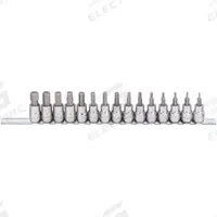 WESTWARD Socket Bit Set: 1 - 25 Pieces, 3/8 in Drive Size, 15 Pieces, 2 mm to 12 mm Tip Size Range (MPN 54TM33). Key specifications — attr1216280: Fixed Insert; attr1216283: WESTWARD; attr1225718: 2 mm to 12 mm; attr1227491: 3/8 in.