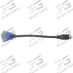 SOUTHWIRE Cord Adapter: 17 in Lg, 12 AWG, L5-20P Plug, 5-15R Receptacle, Black, 125V AC (MPN 65039501). Key specifications — Temperature Rating: -40° to 140°F; NEMA Plug Configuration: L5-20P; NEMA Receptacle Configuration: 5-15R; Brand: SOUTHWIRE.
