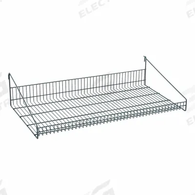 METRO Shelf: 35 1/4 in x 19 3/8 in x 7 3/4 in, 50 lb Load Capacity, Steel, Epoxy Coated - Shelves for Wire Grid Panels