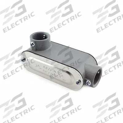 BRIDGEPORT FITTINGS Metallic Conduit Outlet Bodies: Die Cast Zinc, 3/4 in Trade Size, LR/LL Body - LL - 90° Elbow Type