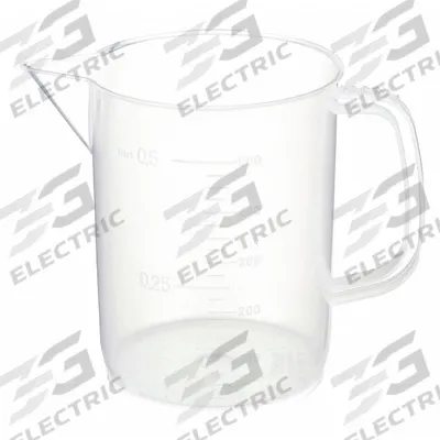 APPROVED VENDOR Beaker: Low Form with Handle, Molded Graduation, Polypropylene, Translucent - Low Form Plastic Beakers With Handles