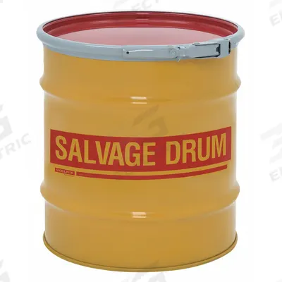 APPROVED VENDOR Salvage Drum: Steel, 20 gal, Lever Lock Ring, 18 ga / 18 ga / 18 ga - Steel Salvage Drums