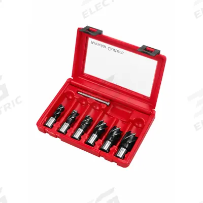 MILWAUKEE Annular Cutter Set: 1 in Max Cutting Dp, Pilot Pin Included, Black Oxide - Annular Cutter Sets