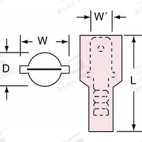 3M Wire Disconnect: Male Tab, Red, Nylon, Full Coverage, 22 AWG – 18 AWG Wire Size, 1,000 V Max Volt (MPN MNU18-187DMIK). Key specifications — Brand: 3M; Manufacturer Part Number: MNU18-187DMIK.