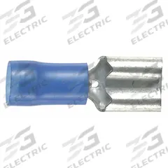PANDUIT Wire Disconnect: Female Socket, Blue, Nylon, Partial Coverage, 16 AWG – 14 AWG Wire Size (MPN DNF14-250-M). Key specifications — attr1307035: PANDUIT; attr1307036: DNF14-250-M.