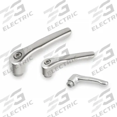 KIPP Adjustable Handle: SS, 1/2"-13 Thread, 17 mm Thread Lg - Corrosion-Resistant Teardrop-Style Adjustable Handles with Threaded Hole