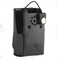 MOTOROLA Case with Fixed Belt Loop: Fits Motorola, Black, Hard Leather, Belt Loop/Cases, Leather (MPN AAM03X511 LCC-261). Key specifications — Material: Hard Leather; Compatible Radio Brand: Motorola; Manufacturer Part Number: AAM03X511 LCC-261; Compatible Radio Series: VX-264; Product Type: Case with Fixed Belt Loop; Color: Black; Brand: MOTOROLA; Compatible Radio Manufacturer Model Number: EVX-261 with Standard Battery.