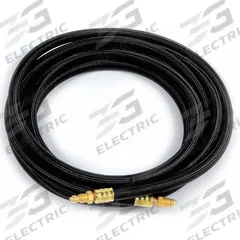 MILLER ELECTRIC Power Cable: 12 1/2 ft, 1-Piece, Braided Rubber, 57Y01MF. Key specifications — Reference Number: 57Y01MF; Cable Material: Braided Rubber; Brand: MILLER ELECTRIC.