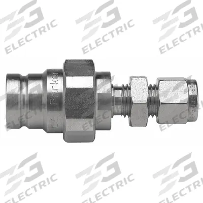 PARKER Hydraulic Quick Connect Hose Coupling: 1/4 in Coupling Size - Parker FET Series Hydraulic Quick-Connect Coupling Plugs