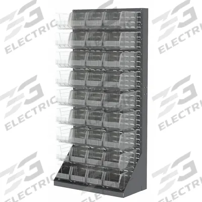 AKRO-MILS Louvered Floor Rack: 75 in x 36 in x 17 in, 1 Sides, 36 Bins - Floor-Standing Louvered Racks with Bins