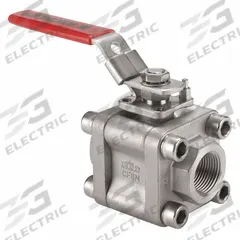 KECKLEY Manual Two-Way Ball Valve: 1/2 in, 316 Stainless Steel, Straight, Socket x Socket (MPN BVM3SWRSSRGSL-050). Key specifications — Brand: KECKLEY; Handle: Locking Lever.