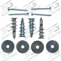 Drywall Hardware Connection Pack: Hardware Pack, Unfinished, Steel, Silver, (4) Dry Wall Anchors (MPN DWPK). Key specifications — Brand: WIRECRAFTERS; Product Type: Hardware Pack; Finish: Unfinished; Compatible Brand and Series: WireCrafters; Mounting Type: Bolt-On; Includes: (4) Dry Wall Anchors; Material: Steel.