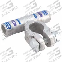 FUSION Battery Terminal: Flag, Solder, 3/0 ga, Purple Color, Negative, Copper/Tin, 2.2 in Overall Wd (MPN 436330N). Key specifications — Contact Material: Tin; Alignment: Flag; Color Code: Purple; Connection Type: Solder; Gauge: 3/0 ga; Polarity: Negative; Brand: FUSION.
