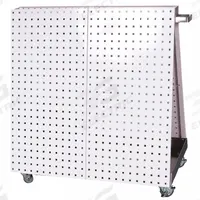 TRITON PRODUCTS A-Frame Pegboard Truck: Square, 3/8 in Peg Holes, 21 in x 37 in x 39 in, White (MPN LBC-18). Key specifications — Caster Wheel/Configuration: (2) Rigid; (2) Swivel; Color: White; Material: Steel; Brand: TRITON PRODUCTS.