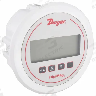Dwyer Digital Differential Pressure Gauge: DM-1000, 0.125 in Tubing, Center Back - Digital Differential Pressure Gauges for Air & Compatible Gases