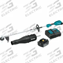 MAKITA Combination Kit: LXT®, Blower and Trimmer, 111 mph Blower Max Air Speed, 4.0 Ah, 18 V Volt (MPN XUX02SM1X3). Key specifications — Battery Capacity: 4.0 Ah; Combo Type: Blower and Trimmer.
