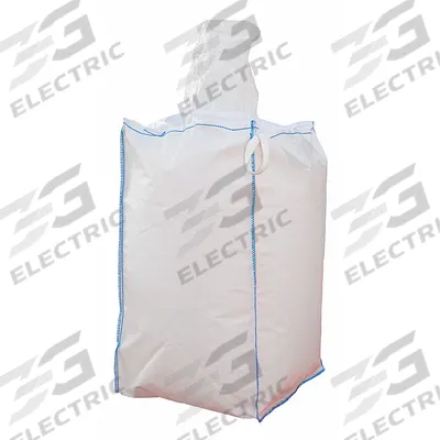 SHOPTOUGH Bulk Bags: 36 in Outside Lg, 36 in Outside Wd, 45 in Outside Ht, Smooth Woven - Duffle-Top with Spout-Bottom Bags