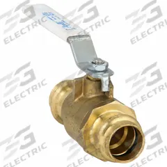 APOLLO Manual Two-Way Ball Valve: 3/4 in, Brass, Straight, Press x Press, Full Port Ball Port (MPN 77VLF14401). Key specifications — Brand: APOLLO; Handle: Lever.