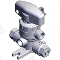 SMC Chemical Liquid Valve: 1/4 in, PFA, Compression x Compression, 0.5 MPa Max Pressure (CWP), PTFE (MPN LVQH20-Z07-1). Key specifications — Diaphragm Material: PTFE; Brand: SMC; Standards: CSA Certified.