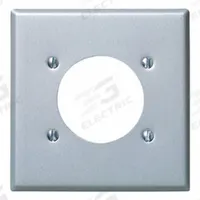 LEVITON Wall Plate: 2 Gang, Std Size (MPN S701-GY). Key specifications — Brand: LEVITON; Material: Aluminum.