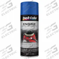 DUPLI-COLOR Automotive Paint: Interior, Engine Accessories/Engine Blocks, Solvent, Solvent-Based (MPN EDE162107). Key specifications — Color: Old Ford Blue; Coverage Area: 12 to 15 sq ft; Compatible Surface Material: Metal; Finish Texture: No Texture; Sheen: Gloss; Surface Texture: Smooth; Brand: DUPLI-COLOR.