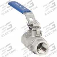 USA INDUSTRIALS Manual Two-Way Ball Valve: 1/2 in, 304 Stainless Steel, Straight Valve Body, PTFE (MPN ZUSA-VLV-158). Key specifications — Brand: USA INDUSTRIALS; Handle: Locking Lever.