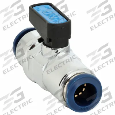 AIGNEP USA Manual Two-Way Ball Valve: 3/8 in, Nickel-Chrome Plated Brass, Straight - Mini Brass Ball Valves