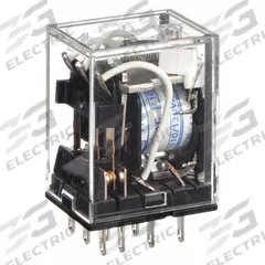 OMRON General Purpose Relay: Socket Mounted, 5 A Current Rating, 120V AC, 3PDT, 11 Pins/Terminals (MPN MY3N-AC110/120). Key specifications — Brand: OMRON; Base Type: Square; Mounting Style: Plug-In; Pin Shape: Flat; Electrical Connection: Quick-Connect; Manufacturer Part Number: MY3N-AC110/120; Operating Current: 5 A at 220V AC (Resistive Load); Series: MY Series.