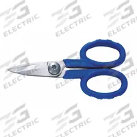 WESTWARD Electricians Scissors: Right-Hand, 5 1/2 in Overall Lg, Straight, Stainless Steel, Fine (MPN 2UJX8). Key specifications — attr308500: Stainless Steel; attr308502: Blue; attr308505: Right-Hand; attr308522: Soft Cable; attr324896: WESTWARD.