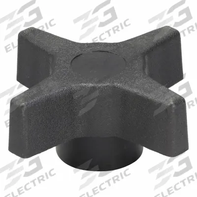 INNOVATIVE COMPONENTS Hand Knob: 4 Point, Plastic w/ Steel Thread, 5/16"-18 Thread - 4-Arm Knobs with Threaded Hole