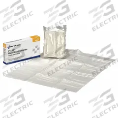 FIRST AID ONLY Trauma Pad: 10 in Dressing Lg, 8 in Dressing Wd, Gauze, Sterile (MPN 3-008). Key specifications — Water Resistance: Not Water Resistant; Self-Adhesion: Self-Adhering; Unitized: Unitized; Standards: ANSI Z308.1-2015; Manufacturer Part Number: 3-008; Package Type: Box; Product Type: Major Wound Compress; Sterility: Sterile.