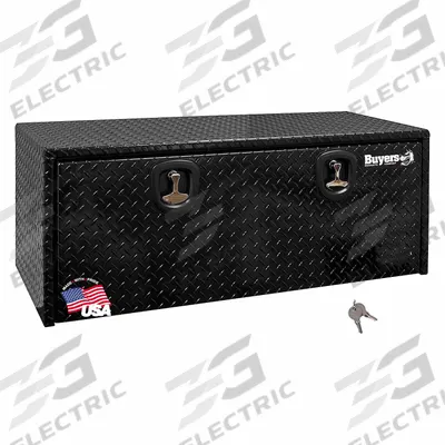 BUYERS PRODUCTS Underbody Truck Box: Underbody Truck Box, Single Drop-Down Door Door, Black - Single Drop-Down Door Boxes