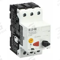 EATON Manual Motor Protector: Non-Reversing, 3 Poles, 25 A, Thermal Protection, Push Button (MPN XTPB025BC1). Key specifications — Maximum Voltage Rating: 600V AC; Brand: EATON; Thermal Units Required: None (Starter Includes Integrated Thermal Units); Frame Size (Width): 45mm (B Frame).