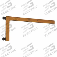 CALDWELL Jib Crane: Wall Mounted, 500 lb Load Capacity, 14 ft Overall Beam Lg, 4 in Beam Flange Wd (MPN E180-1/4-14). Key specifications — attr920690: Steel; attr920692: CALDWELL; attr928164: Mounting Hardware Not Included; attr928166: Cantilever; attr920699: Hardware; attr950181: Wall Mounted; attr950179: Up to 2,000 lbs.