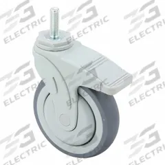 APPROVED VENDOR Stem Caster: Swivel, 5 in Wheel Dia., Inch, 1 1/4 in Wheel Wd, Polyolefin (MPN P17S-RP050K-ST1-TB-001). Key specifications — attr1111390: APPROVED VENDOR; attr1111403: Ball; attr1111394: 1/2"-13; attr1111436: Gray; attr1176848: Swivel with Total Lock.