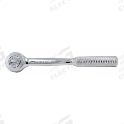SK PROFESSIONAL TOOLS Hand Ratchet: Round, Reversible, 7 1/4 in Overall Lg, Chrome - Standard-Head Ratchets
