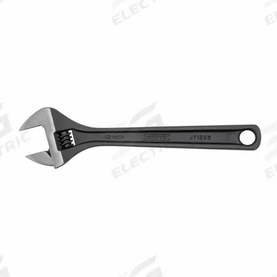 PROTO Adjustable Wrench: Alloy Steel, Black Oxide, 12 1/8 in Overall Lg - General Purpose Adjustable Wrenches