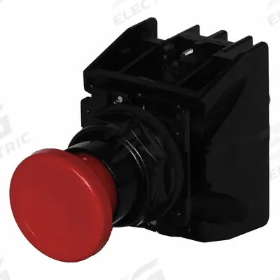 EATON Hazardous Location Push Button: 30 mm, Metallic, Mushroom Head Profile - Mushroom-Head Push Buttons