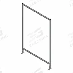 T-Slot Framing System Panel: Stand-Alone, Gray, 72 in H x 48 in W x 5 1/2 in D, Solid (MPN 47788). Key specifications — Finish: Anodized; Brand: FAZTEK; Panel Color: Clear; Panel Type: Solid; Color: Gray; Material: Polycarbonate; Assembly: Assembled; Manufacturer Part Number: 47788.