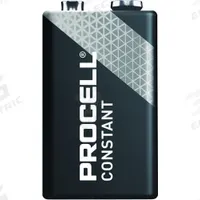 Battery: 9V, Everyday, Alkaline, 9V DC, Procell Constant, 12 PK (MPN PC1604BKD). Key specifications — Voltage: 9V DC; Standard Battery Series: Procell Constant; Brand: DURACELL PROCELL.
