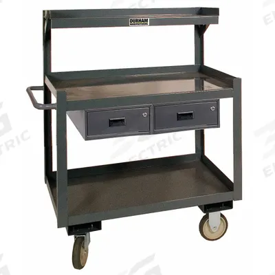 APPROVED VENDOR Mobile Workstation: 1,200 lb, 3 Shelves, Shelf Dim. 36 in L x 24 in W - General Purpose Steel Mobile Workstations