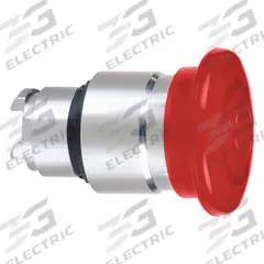 SCHNEIDER Mushroom Head Push Button: Red, 22 mm Mounting Size, Metallic, Momentary (MPN ZB4BW443). Key specifications — Brand: SCHNEIDER; Action: Momentary; Series: XB4; Push Button Material Type: Metallic.