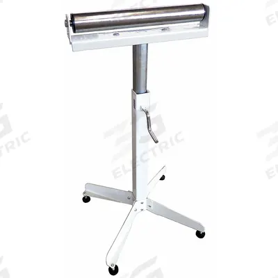 APPROVED VENDOR Material Support Stand: 16 3/4 in Overall Wd, 22 1/2 in Min. Ht - Flat Roller Material Support & Transfer Stands
