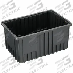 QUANTUM STORAGE SYSTEMS Divider Box: 0.59 cu ft, 16 1/2 in x 10 7/8 in x 8 in, Lid Not Included (MPN DG92080CO). Key specifications — Includes Dividers: Dividers Not Included; Includes Lid: Lid Not Included; Material: Plastic; Color: Black; Brand: QUANTUM STORAGE SYSTEMS.