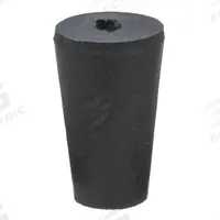 Stopper: SBR Rubber, 0 Stopper Size, 10 mm Bottom Dia, 15 mm Top Dia, 25 mm Overall Ht, Black (MPN 00-1H). Key specifications — Standards: ASTM D2000; Brand: APPROVED VENDOR; Color: Black; Stopper Size: 0; Material: SBR Rubber.