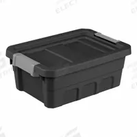STERILITE Storage Tote: 4 gal, 18 in x 12 5/8 in x 7 1/8 in, Black Body, Less than 10 gal, Black (MPN 14829006). Key specifications — Material: Plastic; Body Color: Black; Brand: STERILITE.